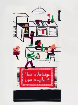 Beer In The Frig Dish Towel Beer In The Frig Dish Towel