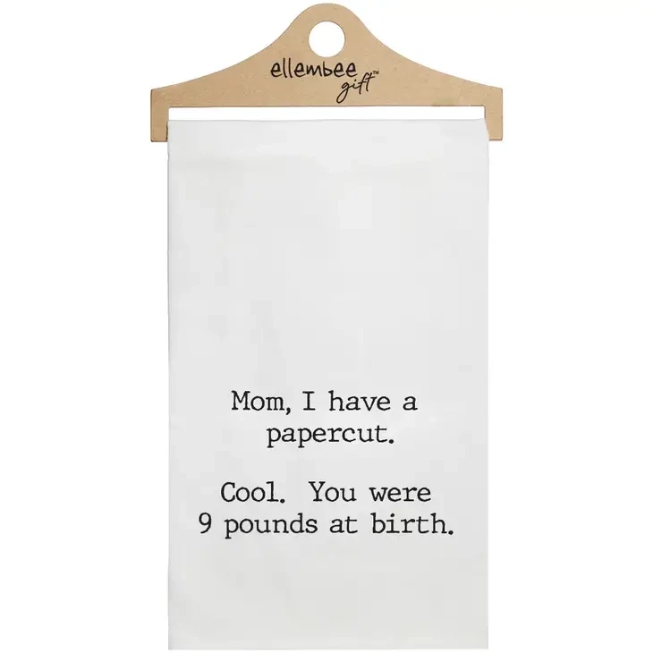 Papercut quick-witted and funny Kitchen Tea Towel White