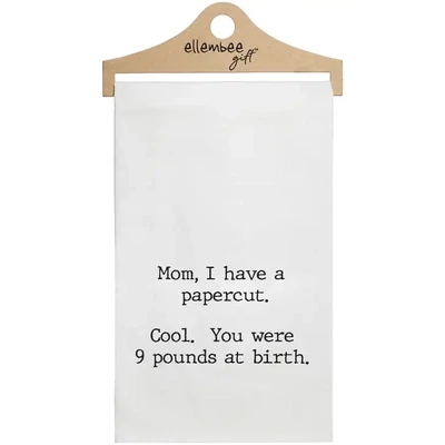 Papercut quick-witted and funny Kitchen Tea Towel White