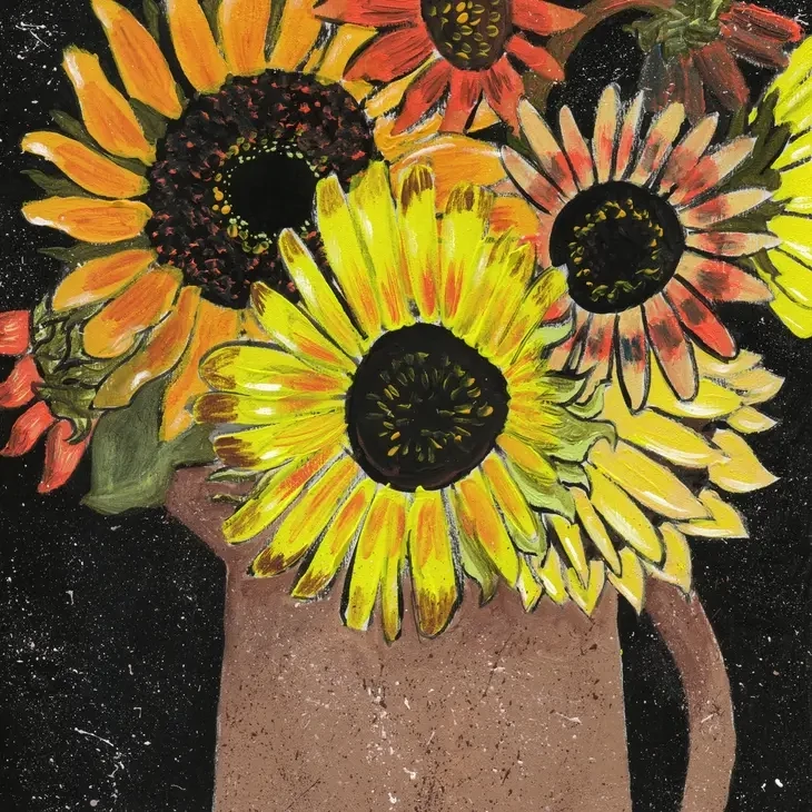 Stella's Sunflowers signed print