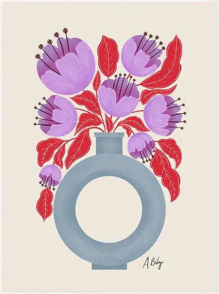 If Not for You - floral illustration print