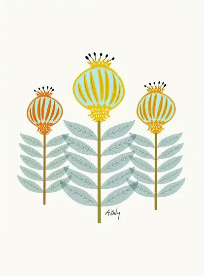 Mid Mod Garden No. 6 - Scandinavian Wall Art