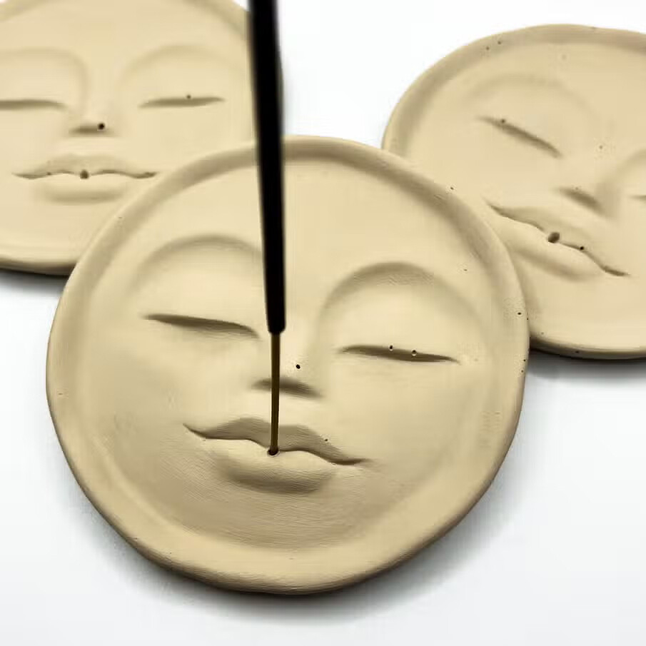 Moon Goddess Incense Burner - Beige