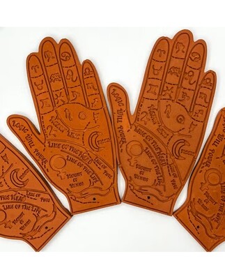 Concrete Palmistry Hand Incense Burner - Terracotta