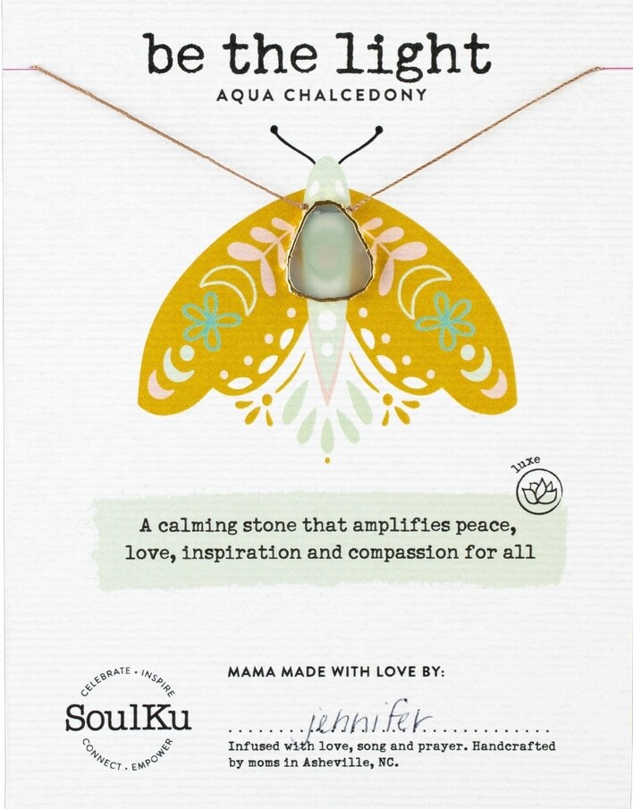 Aqua Chalcedony Alchemy Necklace for Be the Light Aqua Chalcedony Alchemy Necklace for Be the Light