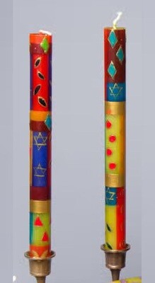 Judaica Candle - Taper 9&quot; Pair (8 hour burn time)