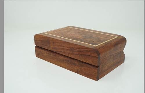 7&quot; Redwood Burl Top / Sapele Sides Keepsake Box