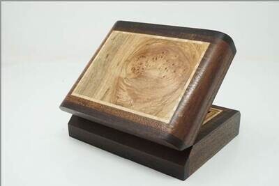 5&quot; Maple Burl Top/ Rosewood Sides Keepsake Box