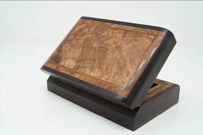 7&quot; Redwood Burl Top/Rosewood Sides Keepsake Box