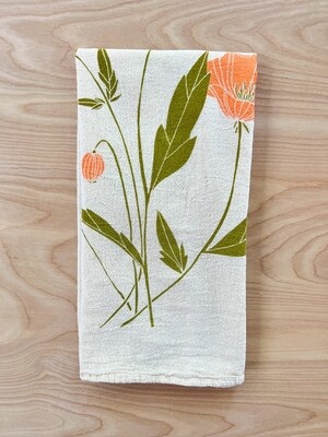 California Poppy Tea Towel