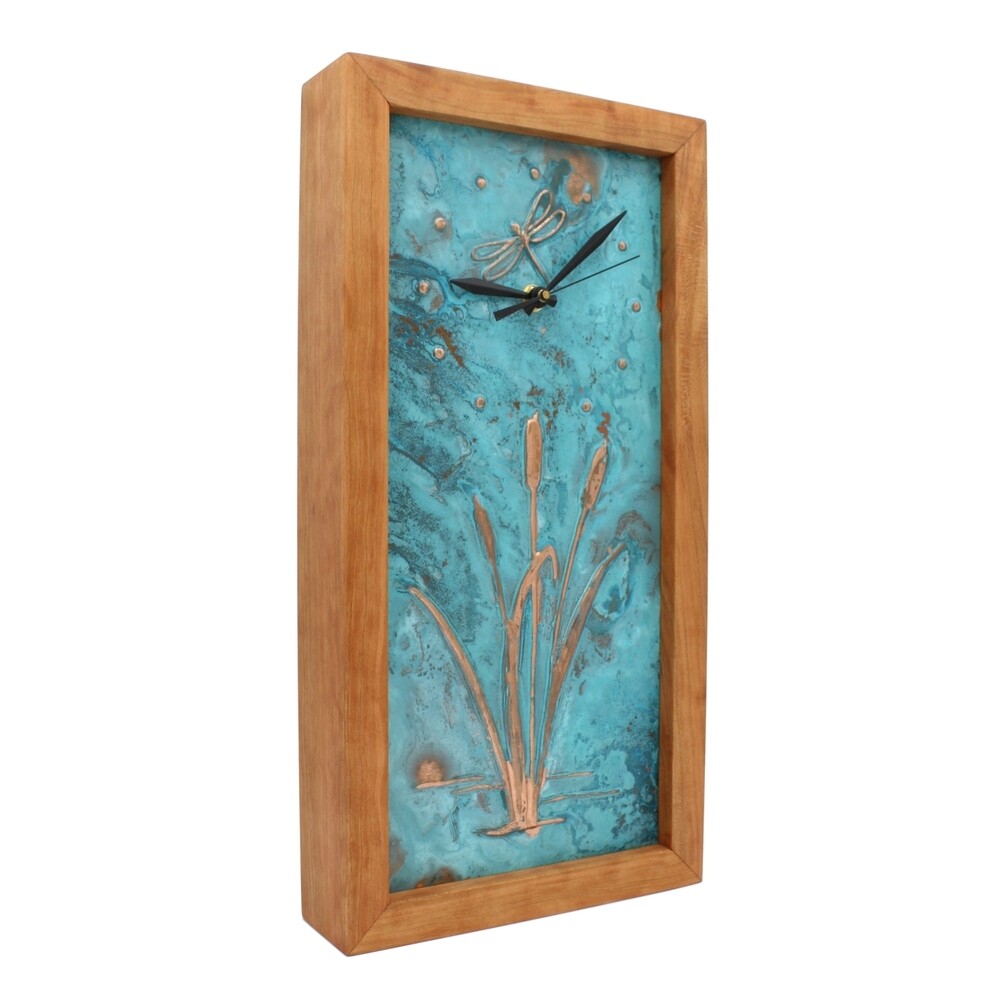 Tall Box Clock, Dragonfly Tall Box Clock, Dragonfly