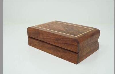 7&quot; Redwood Burl Top / Sapele Sides Keepsake Box