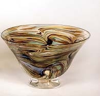 Earth tone small bowl straight topped