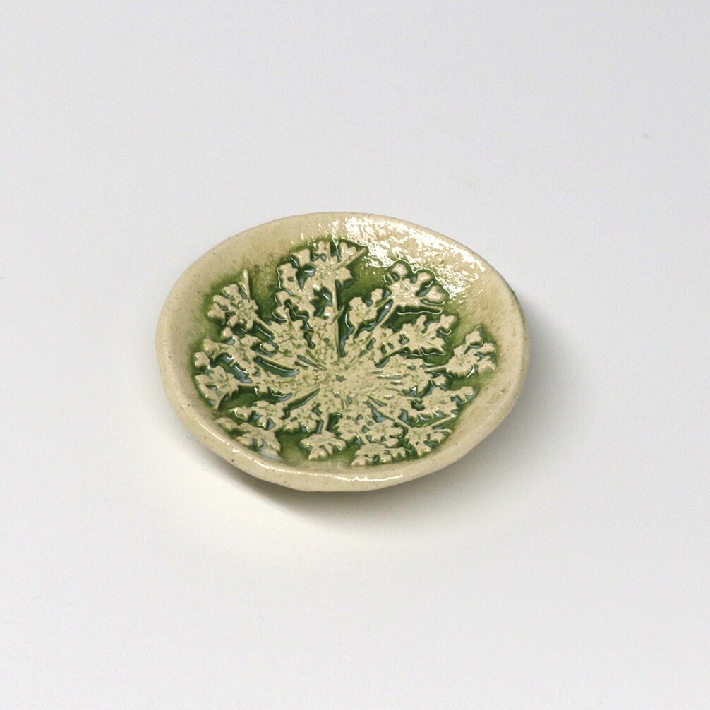 Dish Bowl - Queen Anne&#39;s  Lace Handmade USA