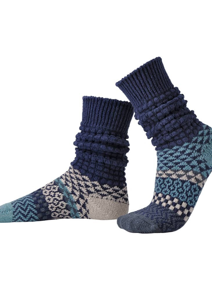 Fusion Slouch Socks - Cerulean - Large / Cerulean
