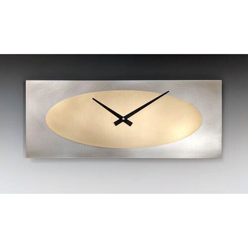 Marley Wall Clock Steel/Brass 8&quot; X20&quot;