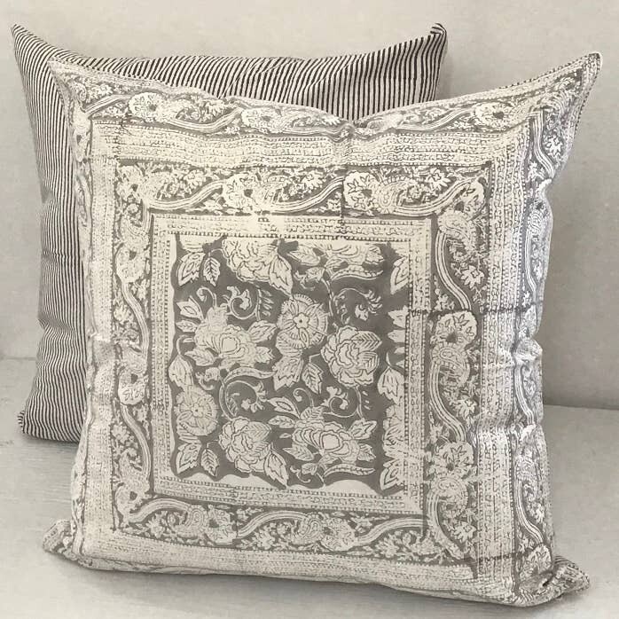 Pillow Printed 18&quot; x 18&quot; Rashmi Grey