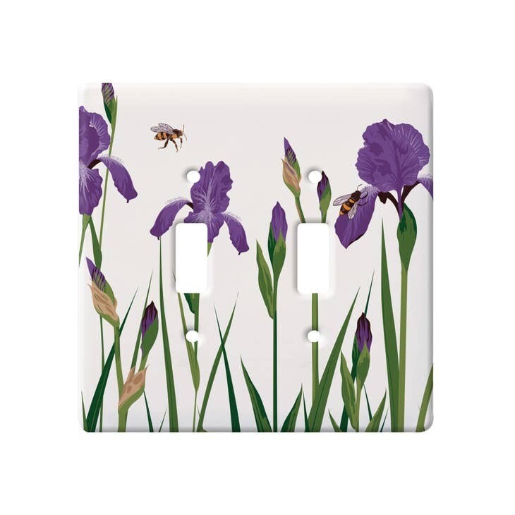 Iris &amp; Bee Double Switch Wall Floater Plate