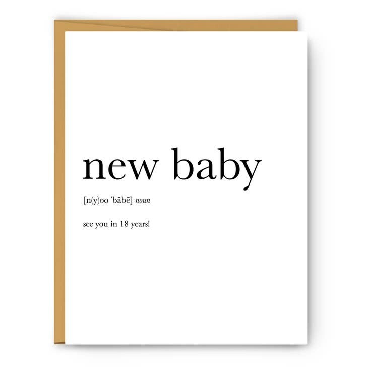 New Baby Definition - Baby Card
