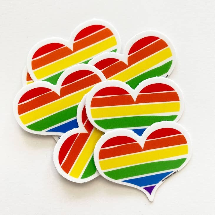 Rainbow Heart Envelope Sticker Seals