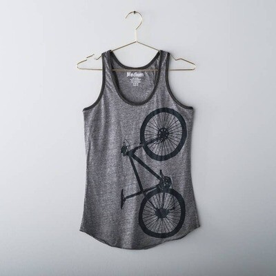 Women&#39;s Mountain Bike Tri Blend Ringer Tank - XL