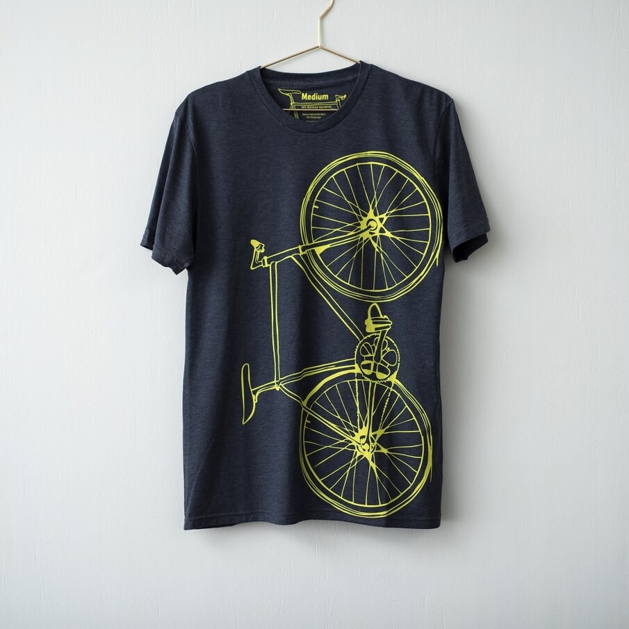 Fixie Tee- Rebel Blue/Citron - XL