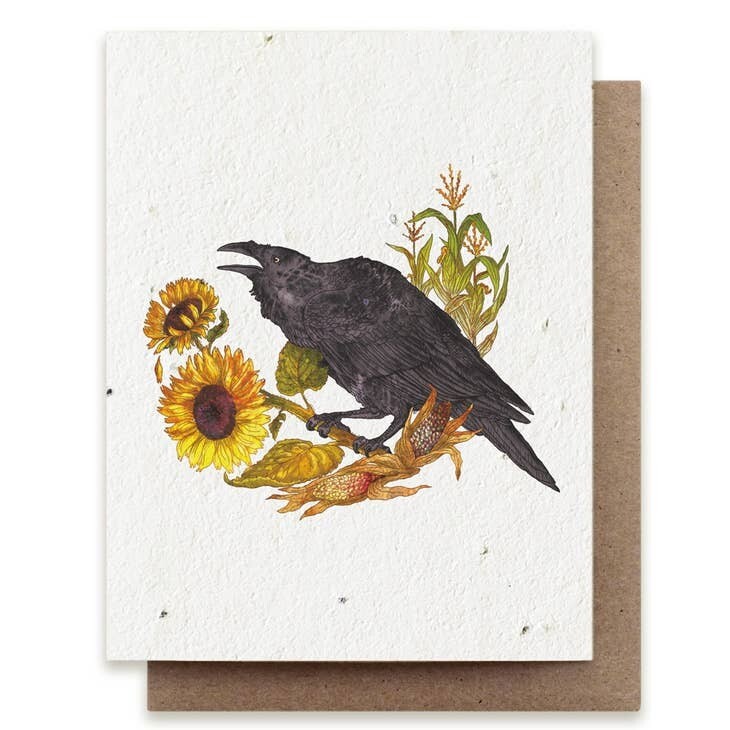 Common Raven Plantable Herb Seed Card - No Sleeves
