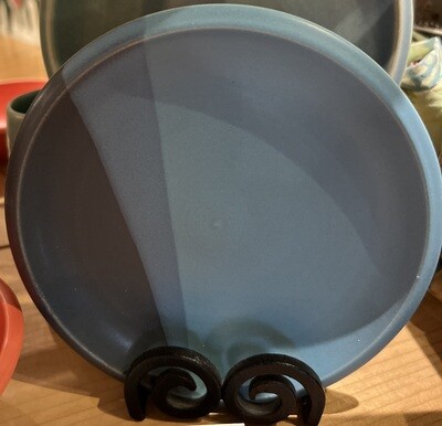 Round Plate 7&quot; Dk Blue/lt Blue