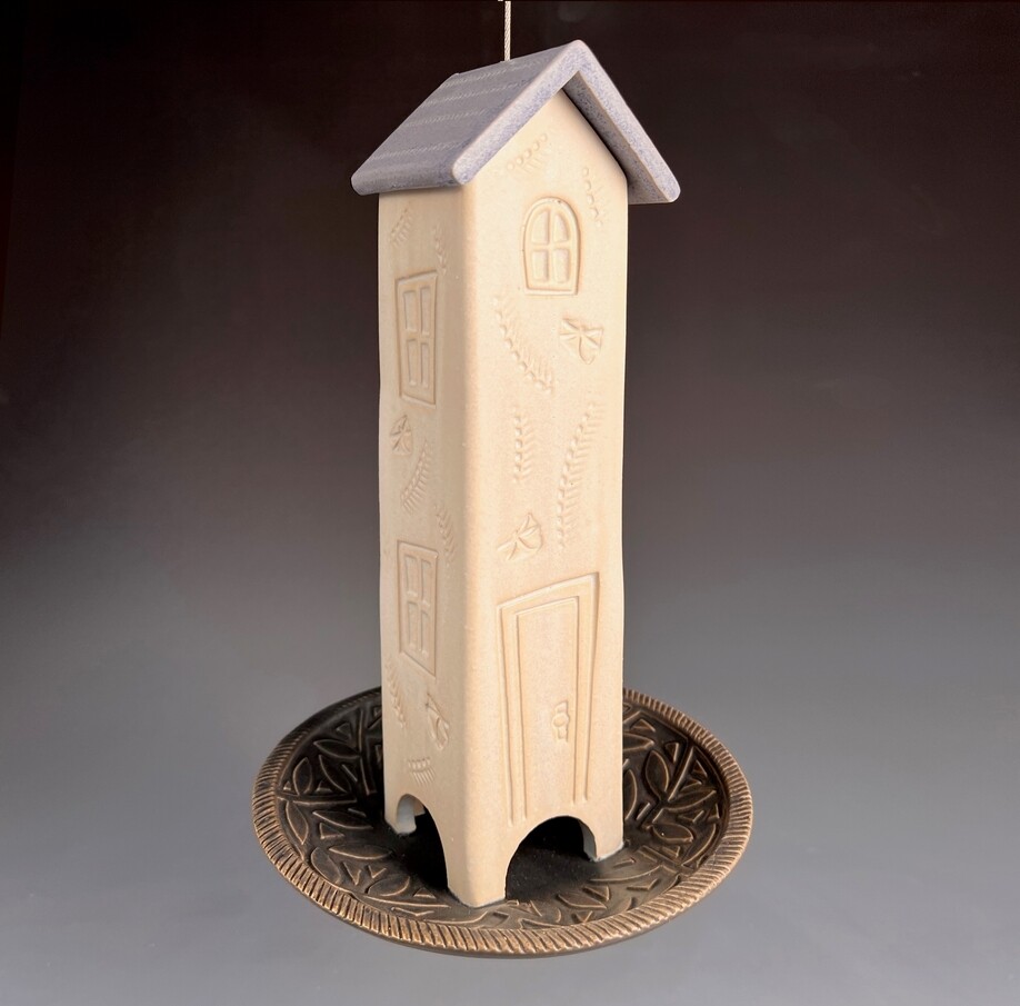 HBF-House Bird Feeder - White