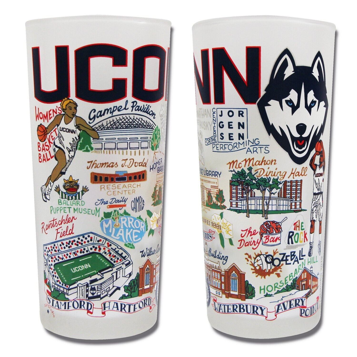 U CONN Glass