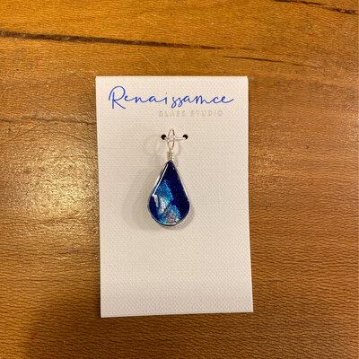 Necklace Lotus Cobalt Blue