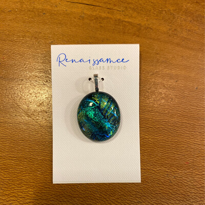 Necklace Round Teal Green