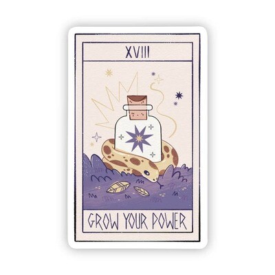 Grow your power tarot witch sticker