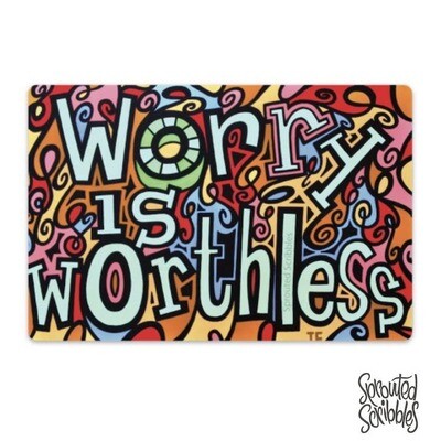 Worry is Worthless Sticker (2015) - EACH