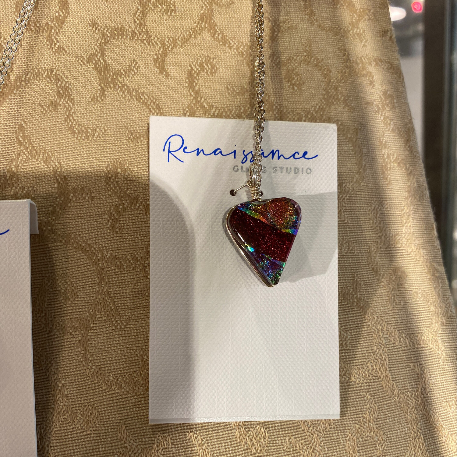 Necklace Heart RB Red