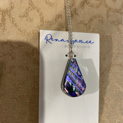 Necklace Teardrop Lilac Purple