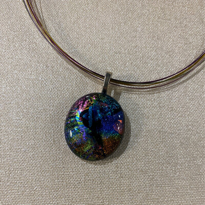 Necklace Round Crazy Quilt