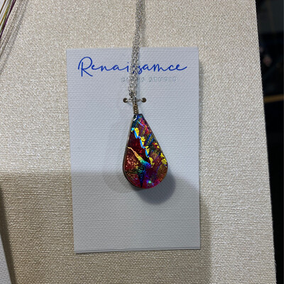 Necklace Teardrop RB Red