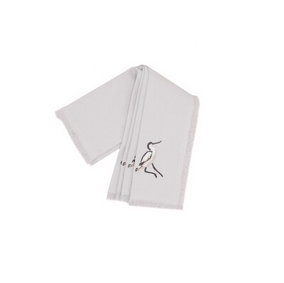 Coastal Embroidered Avocet Napkins