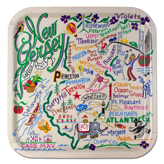 NEW JERSEY TRAY 12.6x12.6