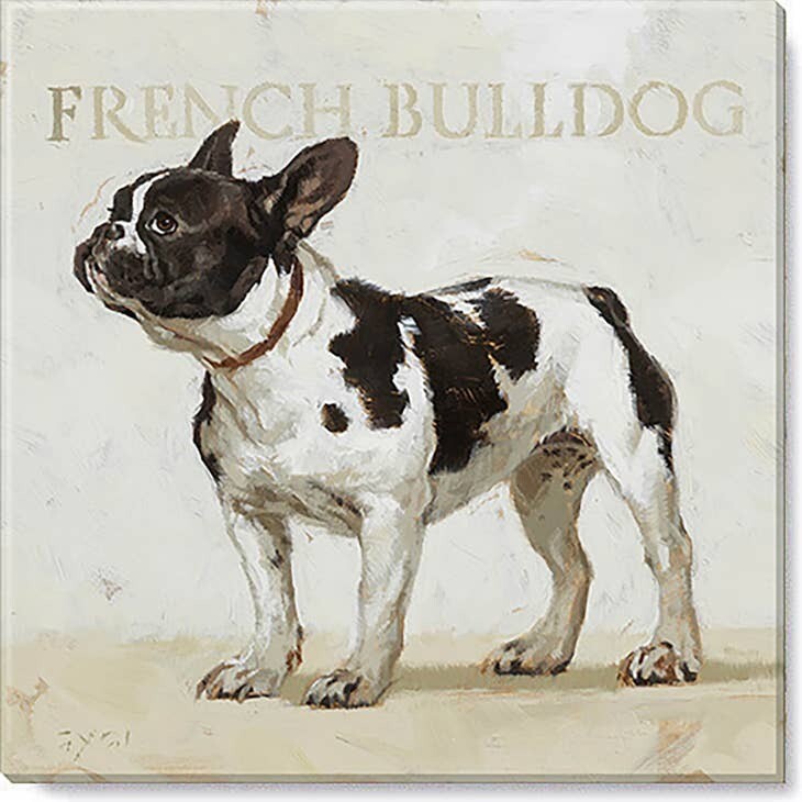 FRENCH BULLDOG GICLEE  5&quot;L x 5&quot;W x 1&quot;H