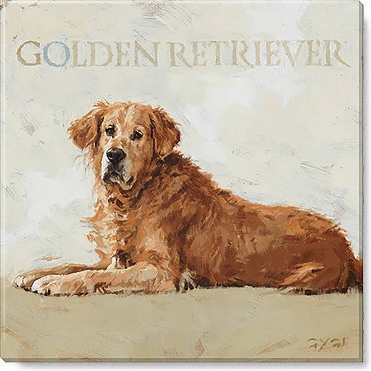 GOLDEN RETRIEVER GICLEE WALL 5&quot;L x 5&quot;W x 1&quot;H