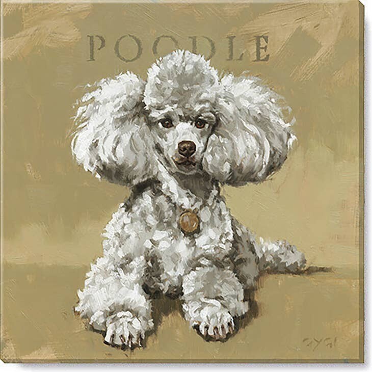 POODLE GICLEE WALL ART 5&quot;Lx5&quot;Wx1&quot;H