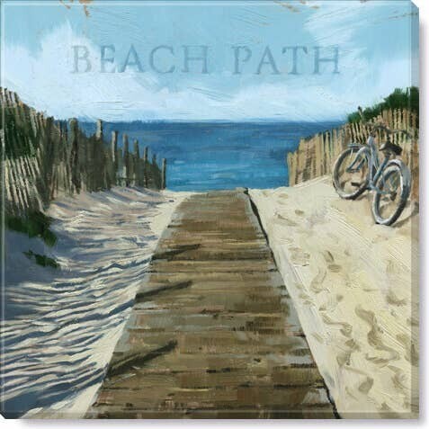 BEACH PATH GICLEE WALL ART 9"Lx9"Wx1"H