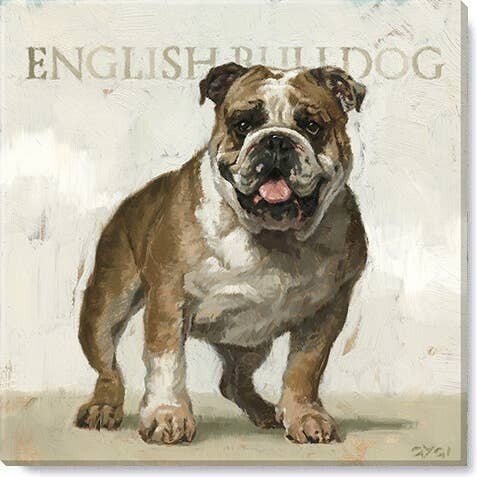ENGLISH BULLDOG GICLEE WALL ART 5&quot;Lx5&quot;Wx1&quot;H