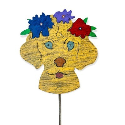 Dog Flower garden stake houseplant pet gift lawn stake USA Dog Flower garden stake houseplant pet gift lawn stake USA