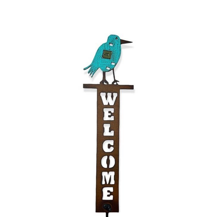 Bird lawn stake welcome sign southwestern nature gift spring Bird lawn stake welcome sign southwestern nature gift spring