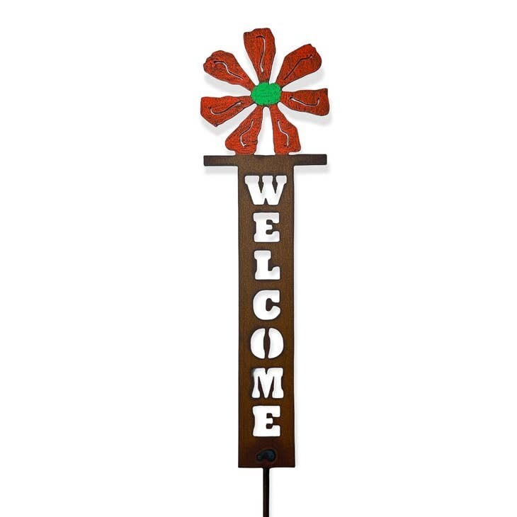 Flower welcome sign plant stakes garden 40 Birthday Gift Flower welcome sign plant stakes garden 40 Birthday Gift