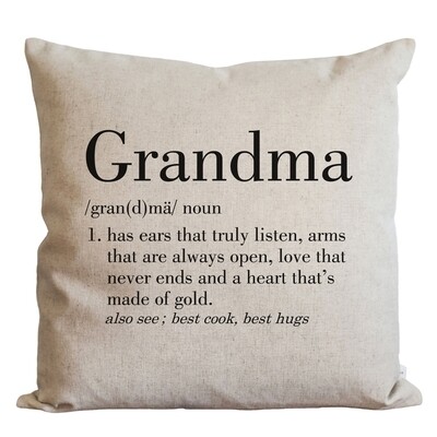 Grandma Pillow 18 x 18 Natural