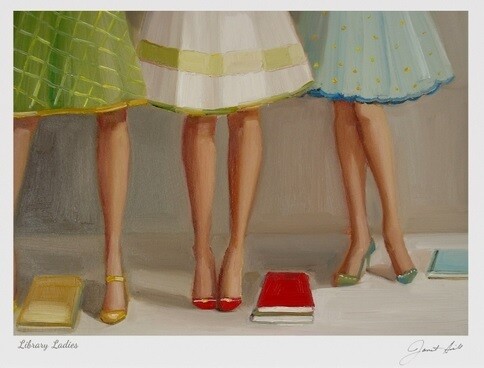 Library Ladies - Medium (Image size: Approx 11&quot;x14&quot;. Paper size: 13&quot;x19&quot;)